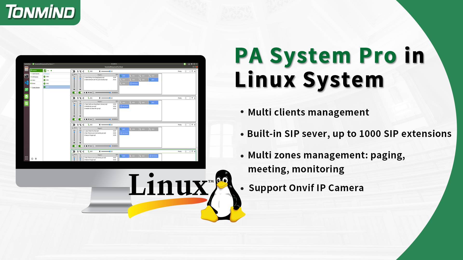 Tonmind lancia la versione Linux di PA System Pro per espandere gli scenari applicativi