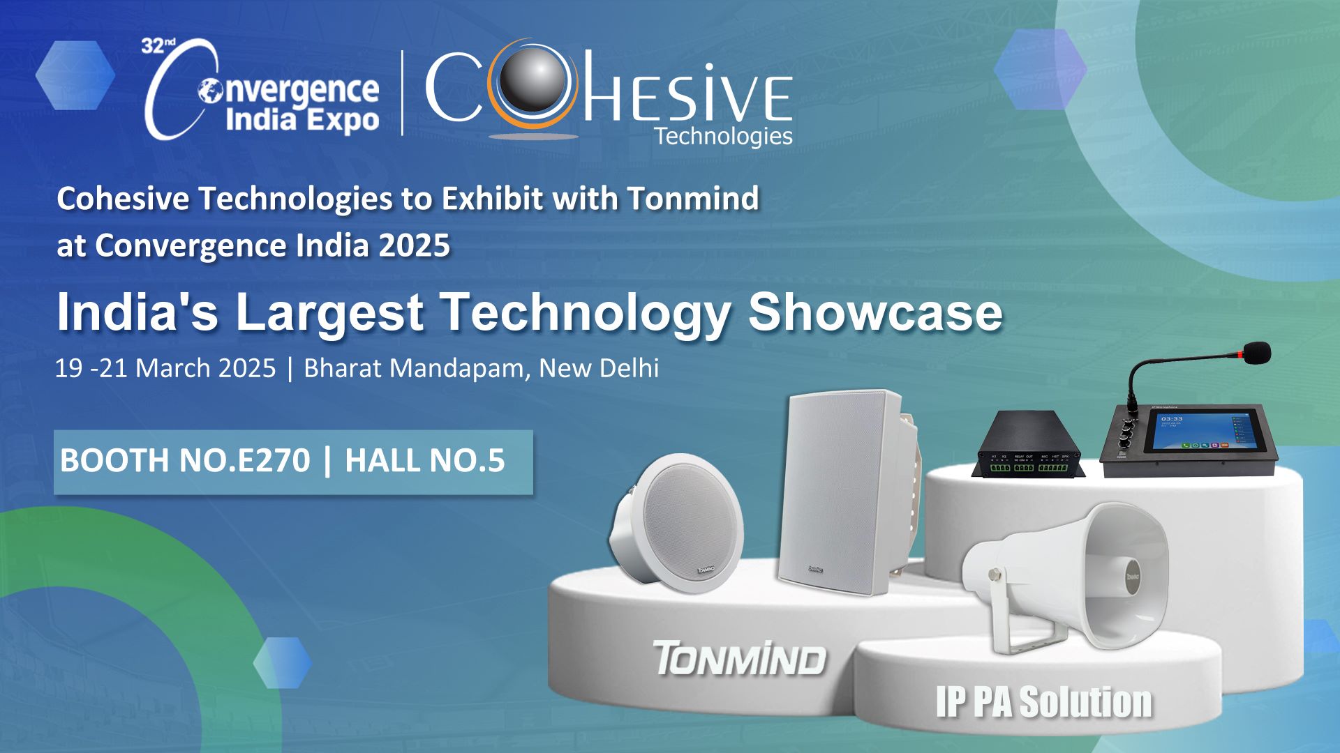 Tonmind collabora con Cohesive Technologies per presentare soluzioni IP PA a Convergence India 2025